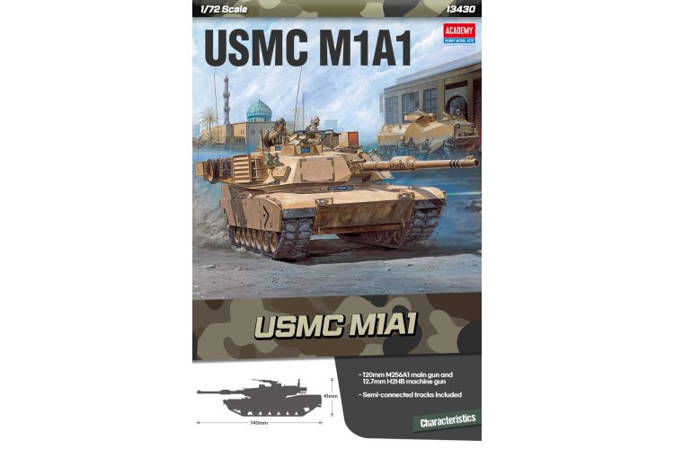 1:72 Academy 13430 M1 Abrams USMC M1A1 - Tank - Aca13430 3 - ACA13430