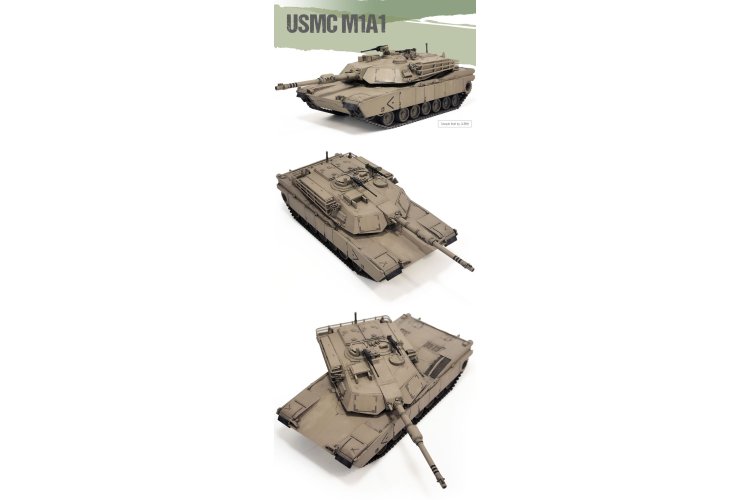 1:72 Academy 13430 M1 Abrams USMC M1A1 - Tank - Aca13430 5 - ACA13430