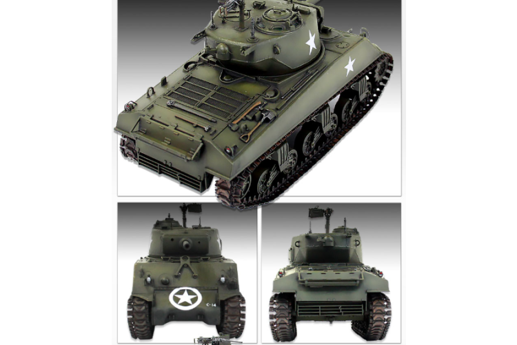 1:35 Academy 13500 M4A3(76)W Sherman WWII - Battle of the Bulge - Amerikaanse Tank - Aca13500 4 - ACA13500