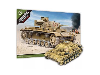 1:35 Academy 13531 German Panzerkampfwagen III Ausf. J (Tp) WWII - Noord Afrika - Duitse Tank - Aca13531 1 - ACA13531