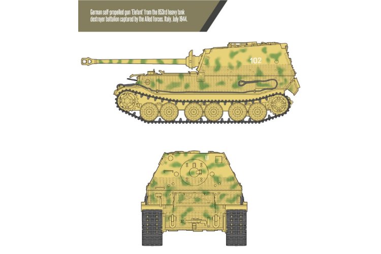1:35 Academy 13537 Sd.Kfz. 184 Elefant WWII - Duitse Tankjager - Aca13537 2 - ACA13537