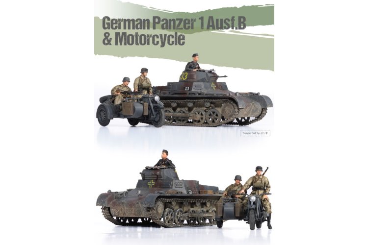 1:35 Academy 13556 Duitse Panzer I Ausf. B & Motorfiets - Aca13556 5 - ACA13556
