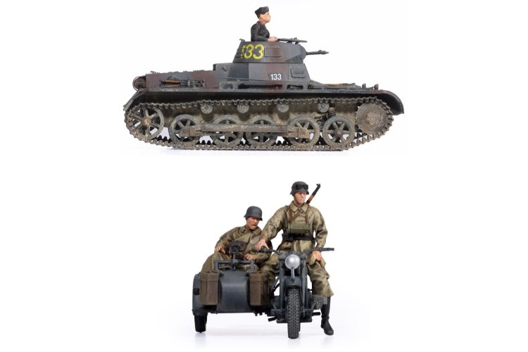 1:35 Academy 13556 Duitse Panzer I Ausf. B & Motorfiets - Aca13556 7 - ACA13556