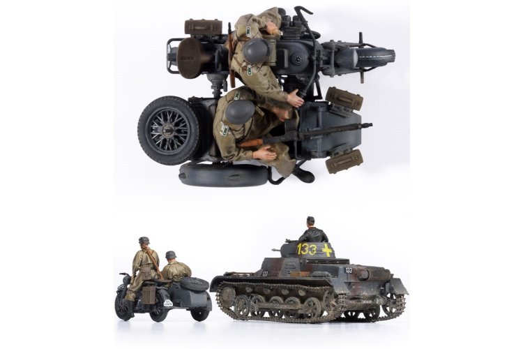 1:35 Academy 13556 Duitse Panzer I Ausf. B & Motorfiets - Aca13556 9 - ACA13556