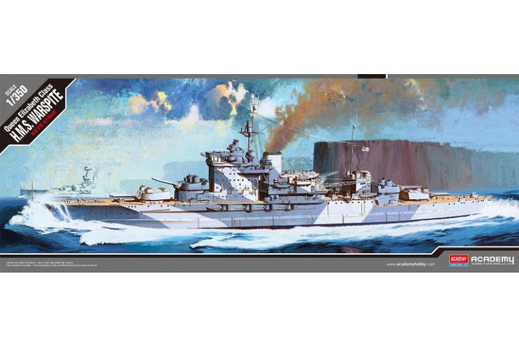 1:350 Academy 14105 HMS Warspite - Queen Elizabeth-Class WWII &ndash; British Battleship - Aca14105 1 - ACA14105