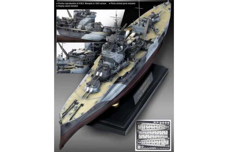 1:350 Academy 14105 HMS Warspite - Queen Elizabeth-Class WWII &ndash; British Battleship - Aca14105 4 - ACA14105