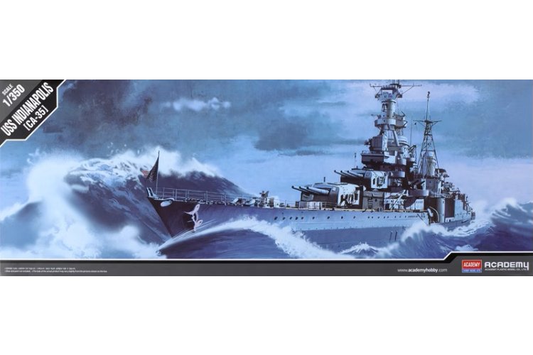 1:350 Academy 14107 USS Indianapolis CA-35 - Portland-klasse - Amerikaanse Zware Kruiser - Aca14107 1 - ACA14107