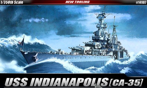 1:350 Academy 14107 USS Indianapolis CA-35 - Portland-klasse - Amerikaanse Zware Kruiser - Aca14107 2 - ACA14107