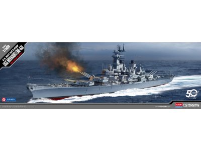 1:400 Academy 14401 USS Missouri BB-63 - Iowa-klasse WWII - Amerikaans Slagschip - Aca14401 1 - ACA14401
