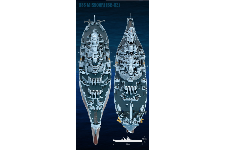 1:400 Academy 14401 USS Missouri BB-63 - Iowa-klasse WWII - Amerikaans Slagschip - Aca14401 6 - ACA14401