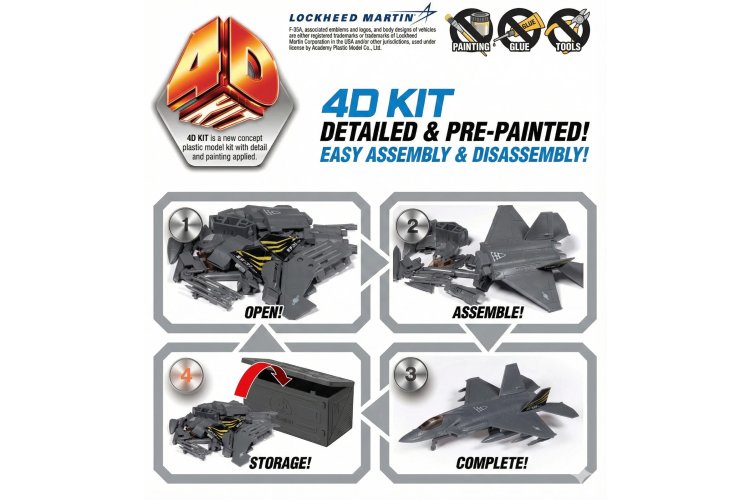 Academy 15406 Lockheed Martin F-35A Lightning II - Amerikaans Straaljager - Snap Fit Kit - Aca15406 3 - ACA15406