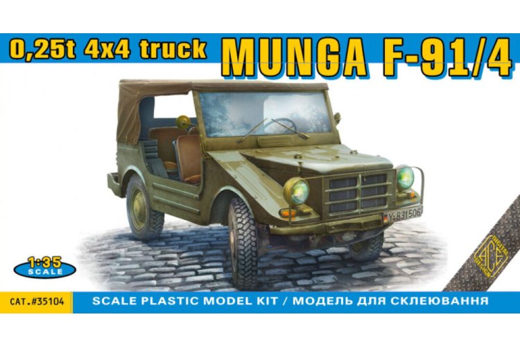1:35 ACE 35104 Munga F91/4 - 0,25t 4x4 Lichte Militaire Terreinwagen - Ace35104 1 - ACE35104