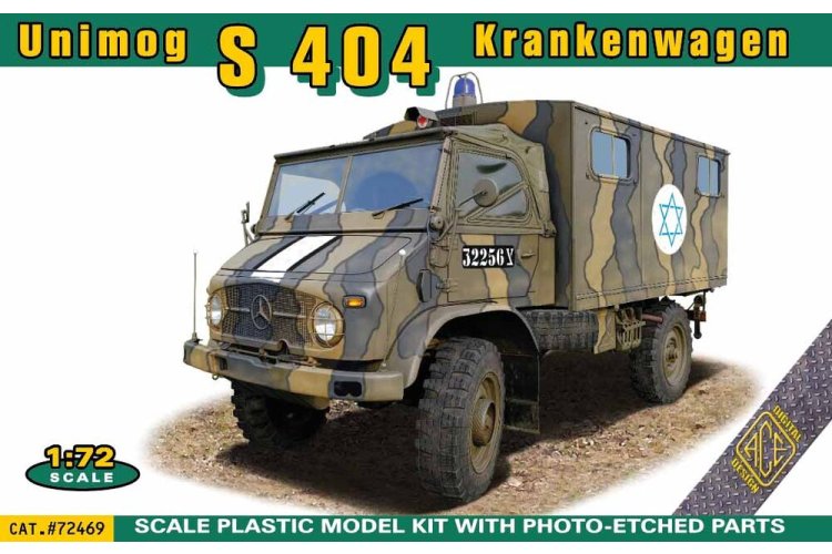 1:72 ACE 72469 Mercedes-Benz Unimog S 404 Krankenwagen - Duits Militair Voertuig - Ace72469 1 - ACE72469