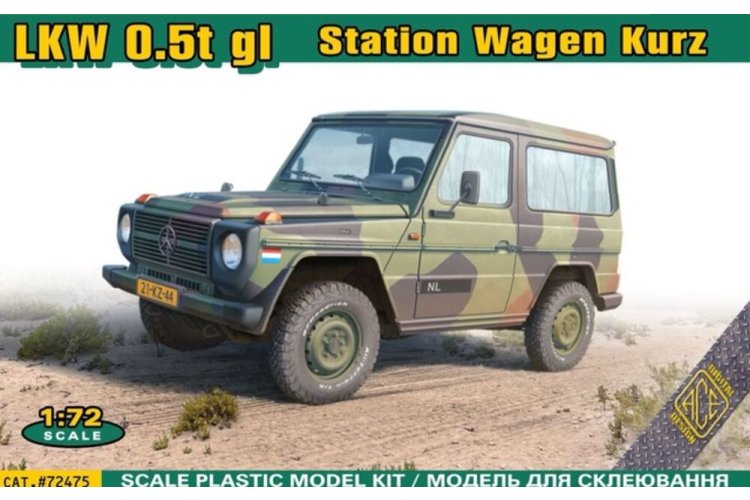 1:72 ACE 72475 Mercedes-Benz G-Klasse LKW 0,5t gl Station Wagen Kurz - Duits Militair Terreinvoertuig - Ace72475 1 - ACE72475