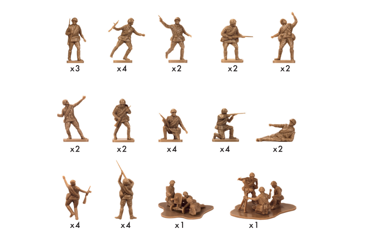 1:76 Airfix 00717V Russian Infantry WWII - Figures - Af00717v 2 - AF00717V