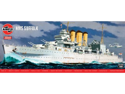 1:600 Airfix 03203V HMS Suffolk WWII - Britse Zware Kruiser - Af03203v 1 - AF03203V