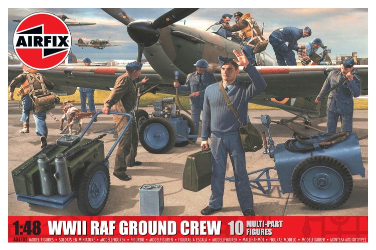 1:48 Airfix 04702 Britse Soldaten WWII - RAF Grondpersoneel - 10 Figuren - Af04702 1 - AF04702