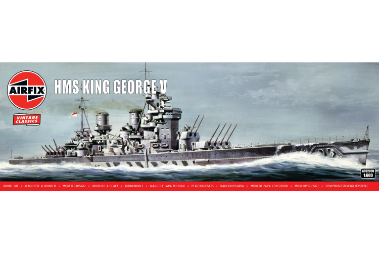 1:600 Airfix 06205V HMS King George V WWII - King George V-klasse - Vintage Classics - Brits Slagschip - Af06205v 1 - AF06205V