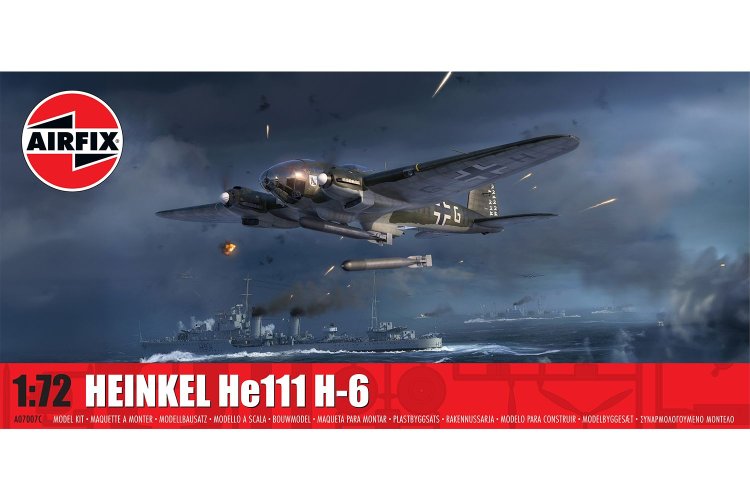 1:72 Airfix 07007C Heinkel He111 H-6 - WWII German Bomber - Propeller Aircraft - Af07007c 1 - AF07007C