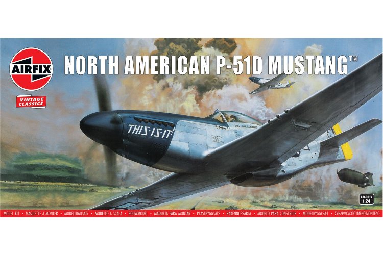 1:24 Airfix 14001V North American P-51 Mustang - Vintage Classics - Propeller Vliegtuig - Af14001v - AF14001V