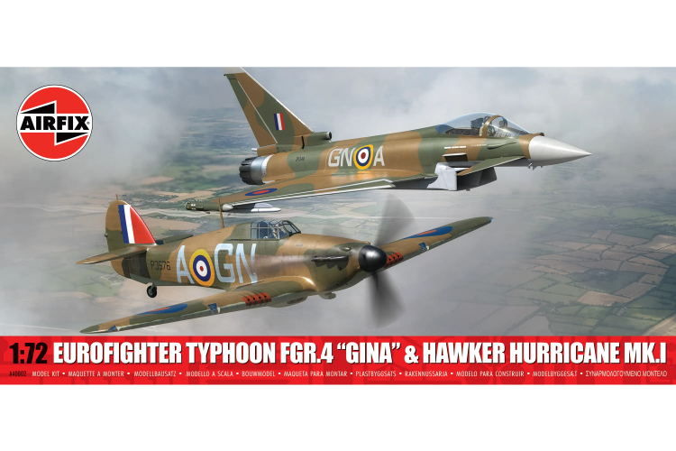 1:72 Airfix 40002 Eurofighter Typhoon FGR.4 Gina & Hawker Hurricane Mk.I - 2 Britse Jachtvliegtuigen - Af40002 1 - AF40002