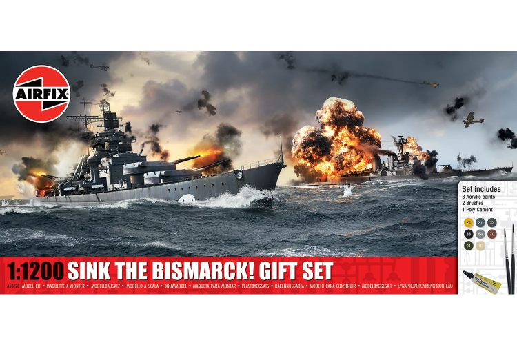 1:1200 Airfix 50120 Sink The Bismarck! WWII - 7 Oorlogsschepen - Gift Set - Af50120 1 - AF50120