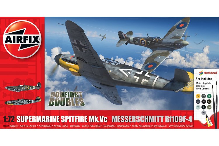 1:72 Airfix 50194 Dogfight Doubles - Supermarine Spitfire Mk.Vc vs Messerschmitt Bf109F-4 - Geschenkset - Af50194 1 - AF50194
