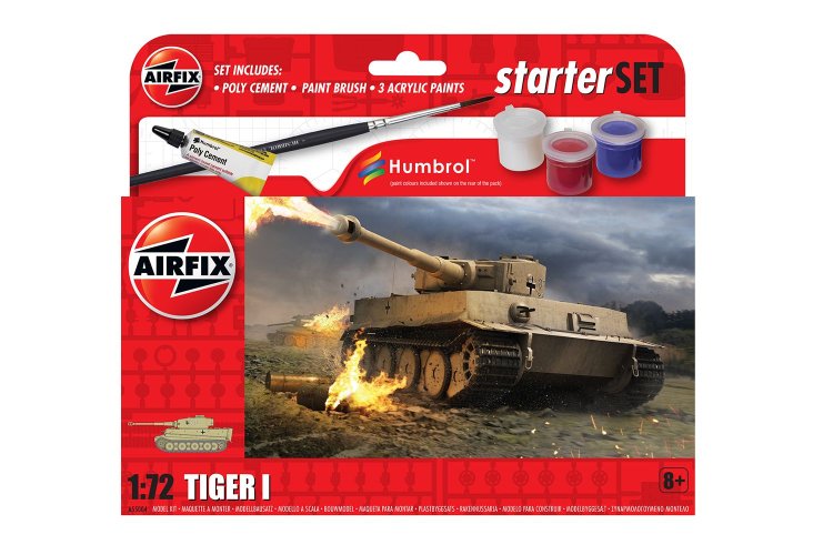 1:72 Airfix 55004 Tiger 1 Tank - Starter Set - Af55004 1 - AF55004