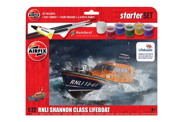 1:72 Airfix 55015 RNLI Shannon-Class Lifeboat - Starter Set - Af55015 1 - AF55015