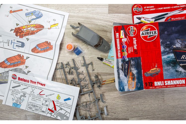 1:72 Airfix 55015 RNLI Shannon-Class Lifeboat - Starter Set - Af55015 7 - AF55015
