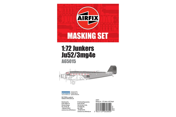 1:72 Airfix 65015 Maskering Set voor Junkers Ju 52/3mg4e - Af65015 xs 1 - AF65015-XS