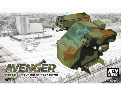 1:35 AFV Club 35363 Avenger Pedestal Mounted Stinger Turret &ndash; American Air Defense System - Afv35363 1 - AFV35363
