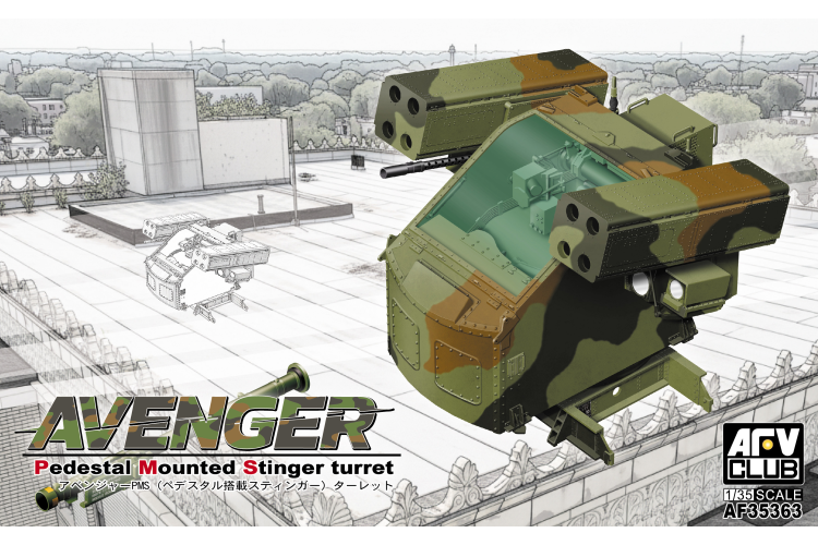 1:35 AFV Club 35363 Avenger Pedestal Mounted Stinger Turret &ndash; American Air Defense System - Afv35363 1 - AFV35363