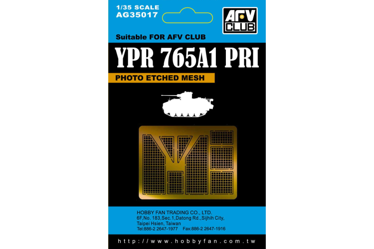 1:35 AFV Club AG35017 YPR 765A1 PRI Photo-Etched Metal Grilles - Accessory Set for AFV Club - Afvag35017 xs 1 - AFVAG35017-XS