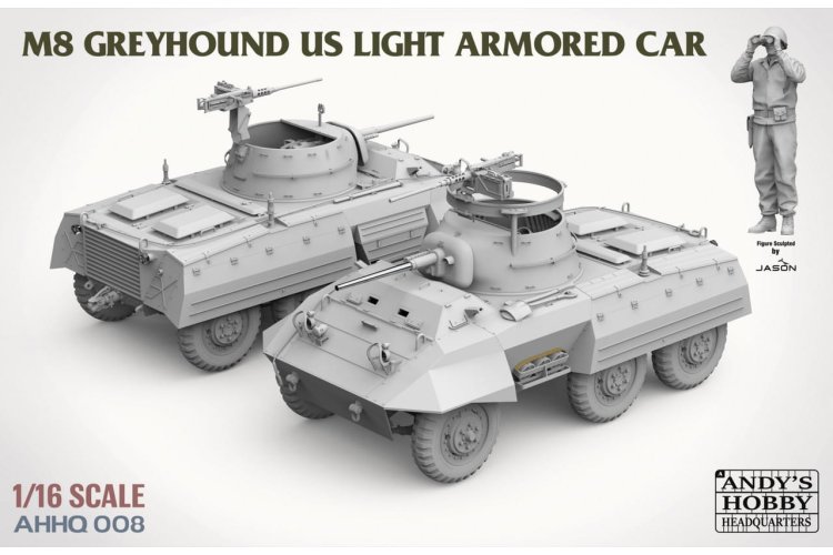 1:16 Andys Hobby Headquarters 008 M8 Light Armored Car Greyhound - Ahhq008 2 - AHHQ008