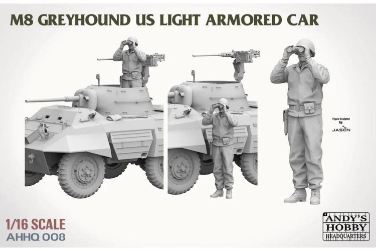 1:16 Andys Hobby Headquarters 008 M8 Light Armored Car Greyhound - Ahhq008 3 - AHHQ008