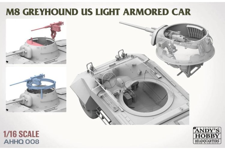 1:16 Andys Hobby Headquarters 008 M8 Light Armored Car Greyhound - Ahhq008 5 - AHHQ008
