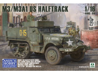 1:16 Andys Hobby Headquarters 010 M3/M3A1 Amerikaanse Halftrack 2-in-1 WWII - Militair Pantservoertuig - Ahhq010 1 - AHHQ010