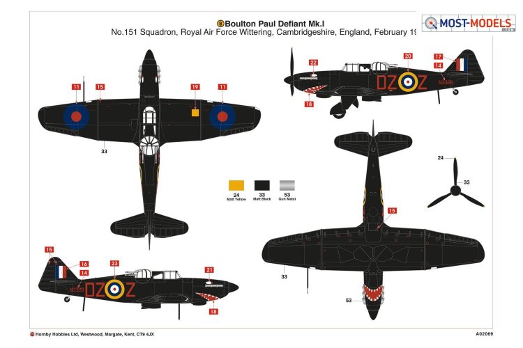 1:72 Airfix 02069 Boulton Paul Defiant Mk.I - Airfixa02069 8 - AF02069