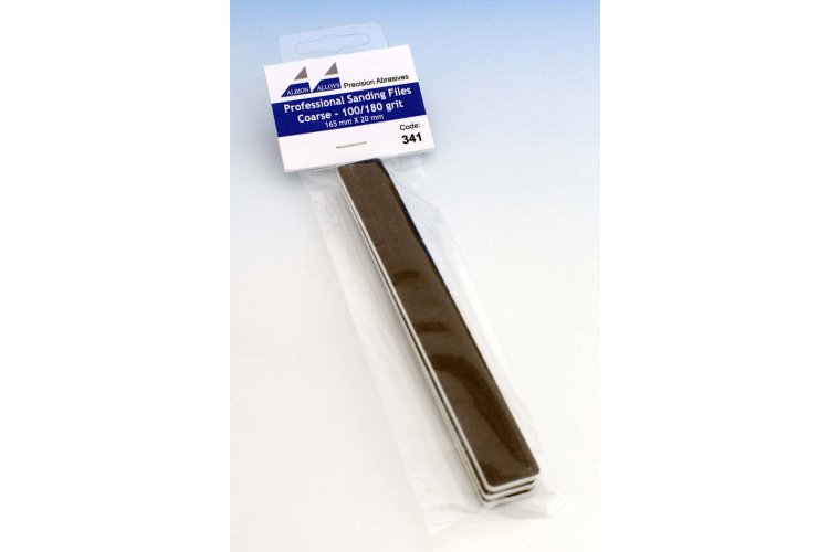 Albion Alloys 341 Professionele Kwaliteit Schuurvijlen - Grove Korrel 100/180 - Grijs - Alb341 xs 1 - ALB341-XS