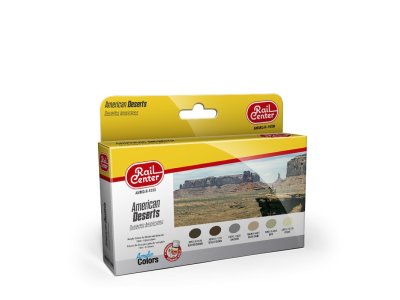 AMMO MIG R1030 Rail Center -American Deserts - Acryl Set 6x15ml - Ammor 1030 - MIGR1030-XS