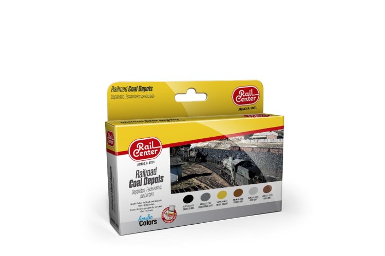 AMMO MIG R1031 Rail Center -Railroad Coal Depots - Acryl Set 6x15ml - Ammor 1031 - MIGR1031-XS