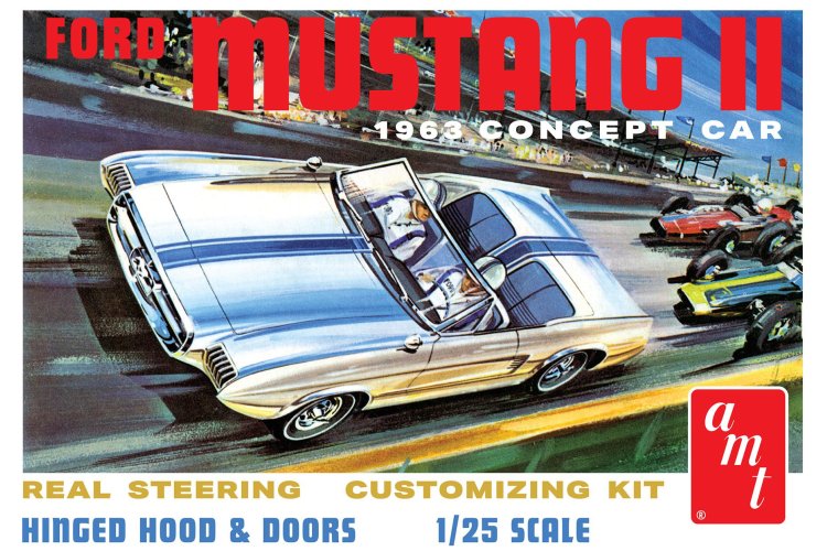 1:25 AMT 1369 Ford Mustang II 1963 - Concept Car - Amt1369 1 - AMT1369