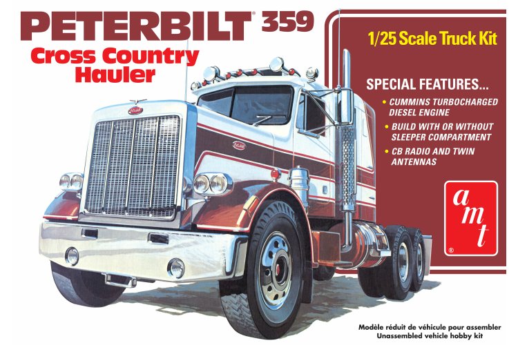 1:25 AMT 1477 Peterbilt 359 - Cross Country Hauler - American Truck - Amt1477 1 - AMT1477