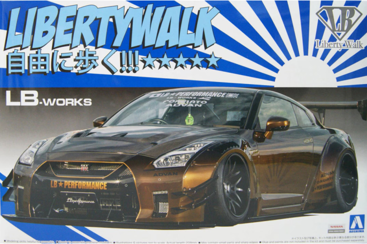 1:24 Aoshima 05591 LB Works Nissan R35 GT-R Type 2 Ver.1 - Car - Ao05591 1 - AO05591