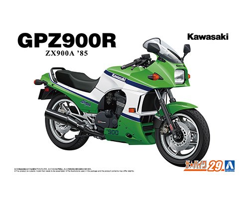 1:12 Aoshima 06499 Kawasaki ZX900A GPZ900R Ninja 1985 - Japanse Motorfiets - Ao06499 1 - AO06499