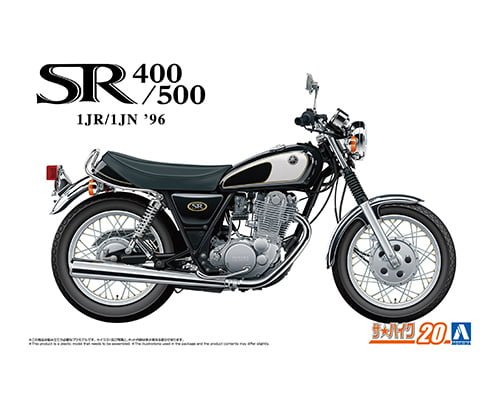 1:12 Aoshima 06711 Yamaha SR400/500 1JR/1JN 1996 - Japanse Motorfiets - Ao06711 1 - AO06711