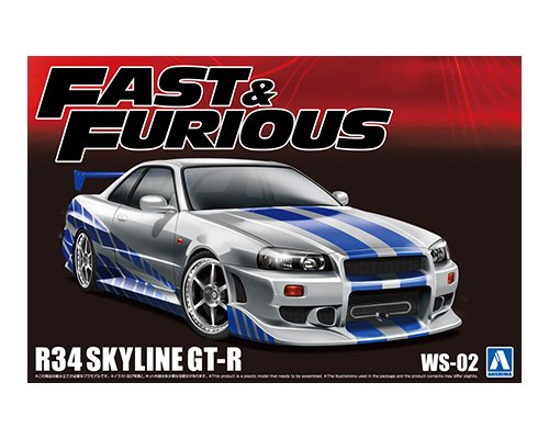1:24 Aoshima 06795 Fast & Furious - Nissan Skyline R34 GT-R - Japanse Auto - Ao06795 1 - AO06795