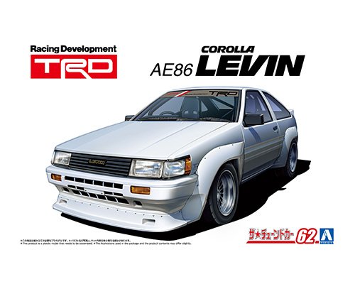 1:24 Aoshima 20092 TRD AE86 Toyota Corolla Levin &ndash; Japanese Car - Ao20092 1 - AO20092