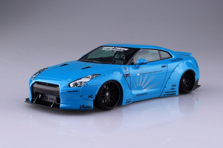 1:24 Aoshima 20231 Liberty Walk LB Works R35 Nissan GT-R Ver.1 - Japanse Auto - Ao20231 2 - AO20231